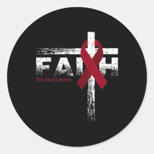 Pegatina Redonda Sensibilización sobre neuralismo cerebral Fe crist