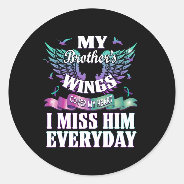 Pegatina Redonda Sensibilización sobre prevención del suicidio..... (Anverso)