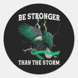 Pegatina Redonda Sensibilización sobre Salud Mental Águila Romper E