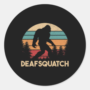 Pegatina Redonda Sensibilización Sorda Escuchando La Pérdida De Len