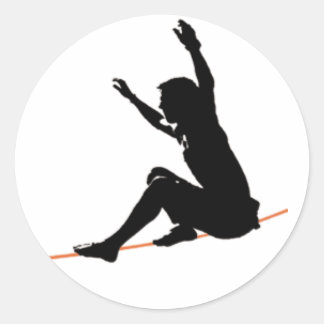 Pegatina Redonda sentarse a comenzar en la línea