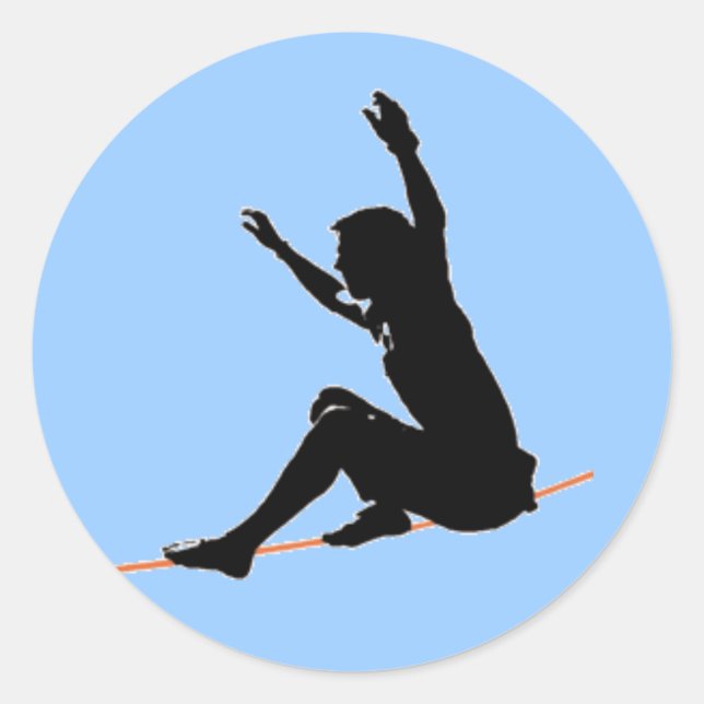 Pegatina Redonda sentarse a comenzar en la línea (Anverso)