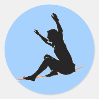 Pegatina Redonda sentarse a comenzar en la línea