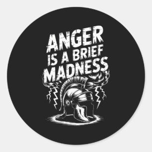 Pegatina Redonda Sentido de estofilósofo cita estoicismo motivacion