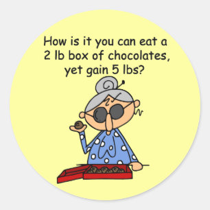 Pegatina Redonda Sentido del chocolate