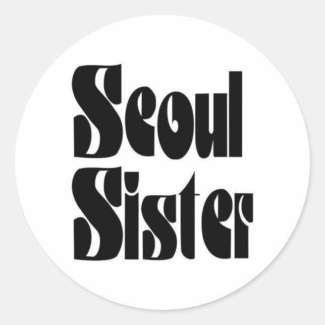 Pegatina Redonda Seoul Sister (Anverso)
