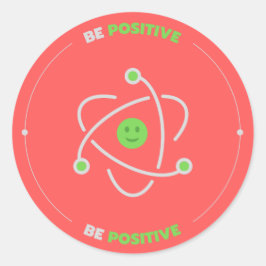 Pegatina Redonda Ser afirmaciones positivas