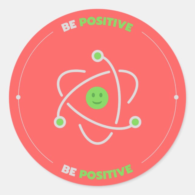 Pegatina Redonda Ser afirmaciones positivas (Anverso)