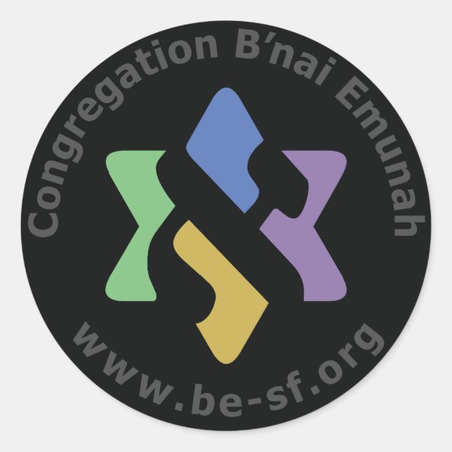 Pegatina Redonda ser estrella en negro (Anverso)