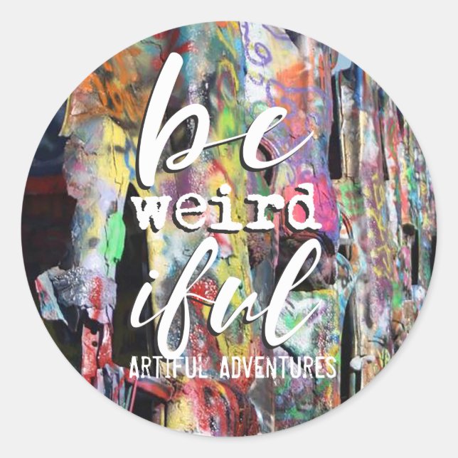 Pegatina Redonda Ser Extraño (Anverso)