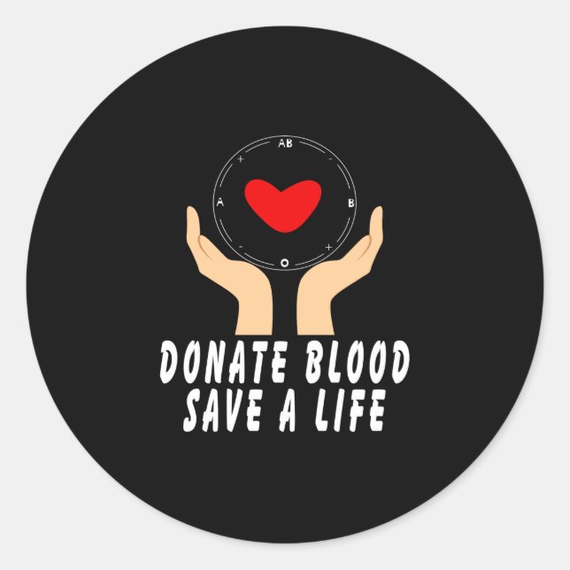 Pegatina Redonda Ser Guay Dar Sangre (Anverso)