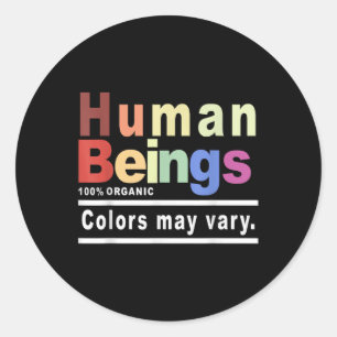 Pegatina Redonda Ser Humano 100% Colores Orgánicos Puede Variar Lgb