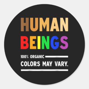 Pegatina Redonda Ser Humano 100% Colores Orgánicos Puede Variar Lgb