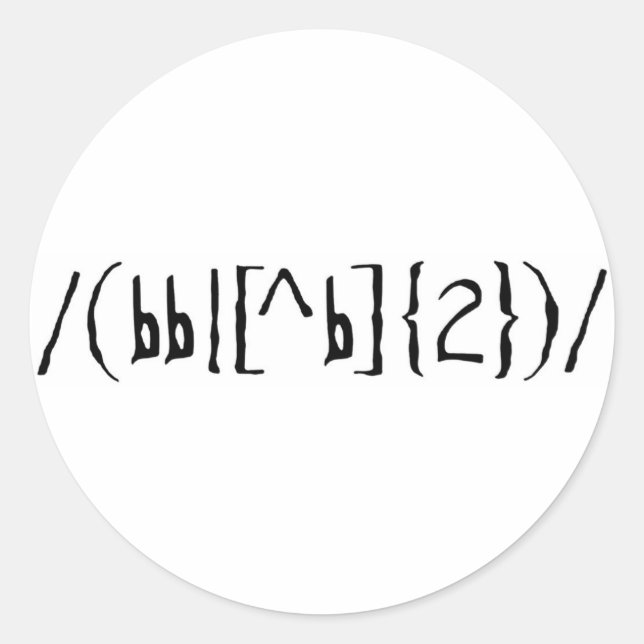 Pegatina Redonda Ser O No Ser (Anverso)