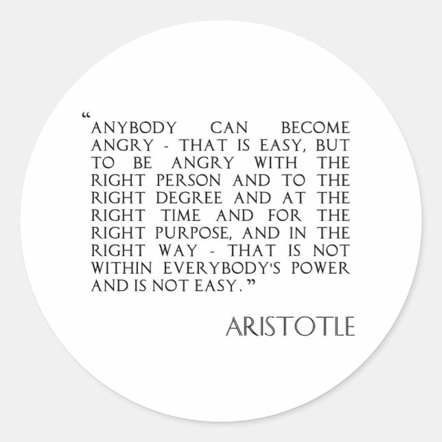 Pegatina Redonda Ser pegatinas enojados (Anverso)