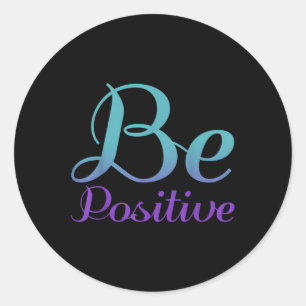 Pegatina Redonda Ser positivo, conciencia de la salud mental