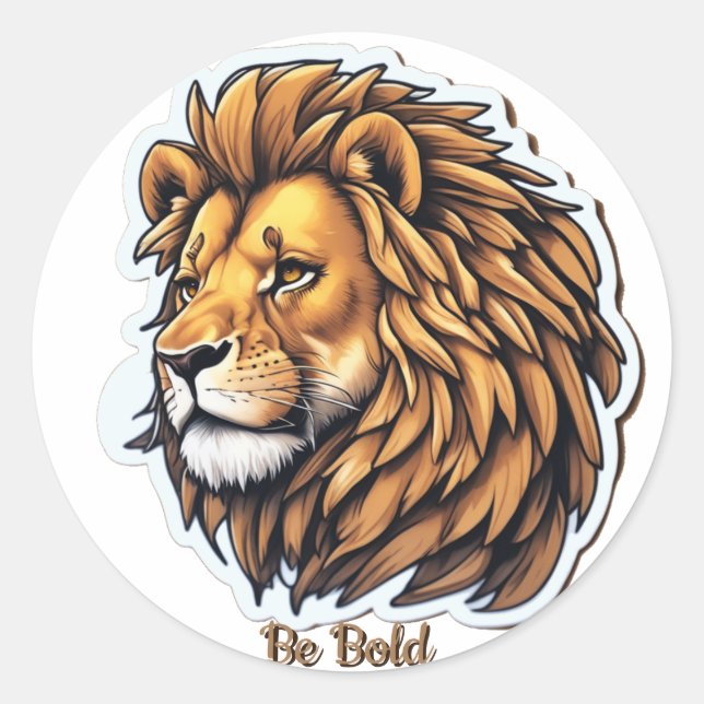 Pegatina Redonda Ser una cita audaz diseño moderno (Anverso)