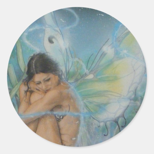 Pegatina Redonda Serenidad (Anverso)