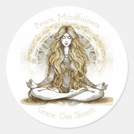 Pegatina Redonda Serenidad en la calma