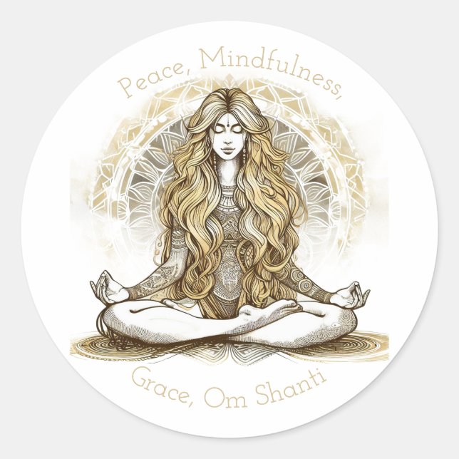 Pegatina Redonda Serenidad en la calma (Anverso)