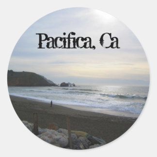 Pegatina Redonda Serenidad en Pacifica decal