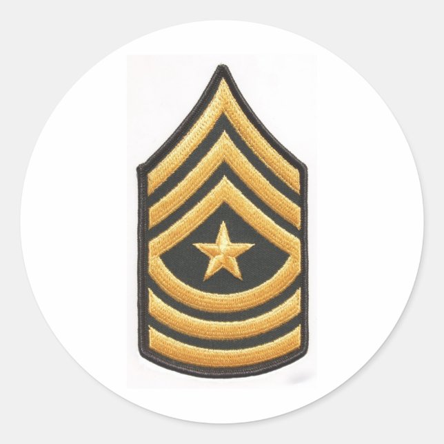 PEGATINA REDONDA SERGEANT MAJOR E-9 (Anverso)
