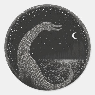 Pegatina Redonda Serie Cryptid de Monsters Midtrip