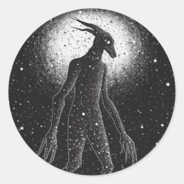 Pegatina Redonda Serie Cryptid de Monsters Midtrip