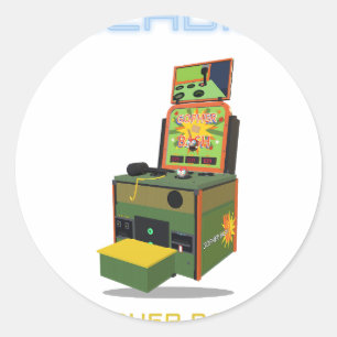 Pegatina Redonda Serie de máquinas: Gopher Bash Sticker
