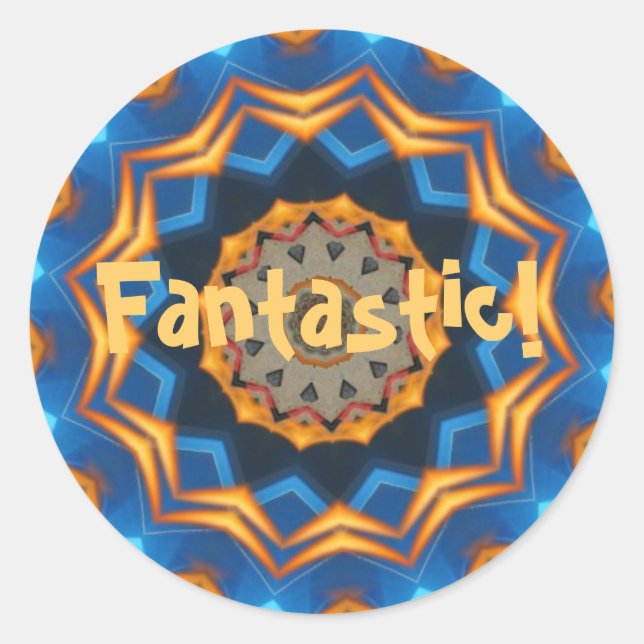 Pegatina Redonda Serie de Pegatinas de Kudos (Anverso)