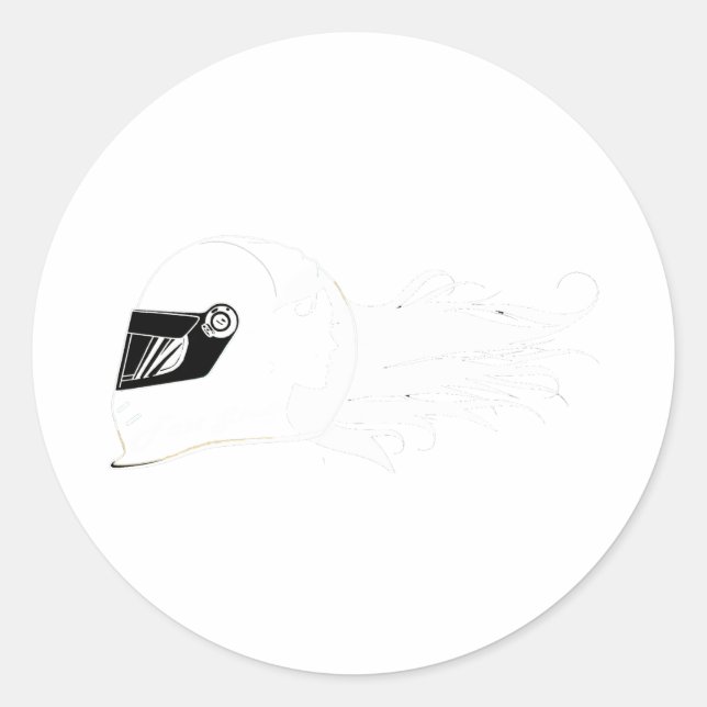 Pegatina Redonda Serie rápida de los chicas (Anverso)