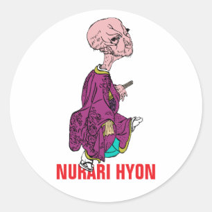 Pegatina Redonda Serie Yokai: Nurari hyon