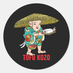 Pegatina Redonda Serie Yokai: Tofu Kozo