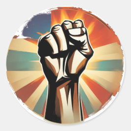 Pegatina Redonda SERIES DE PESCADO CRIADAS - insignia retro