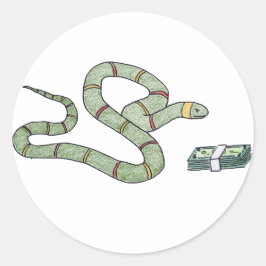 Pegatina Redonda serpiente