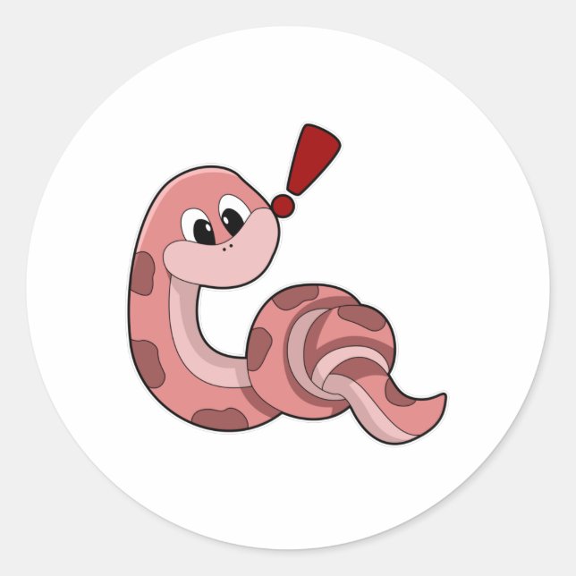 Pegatina Redonda Serpiente con manchas rojas (Anverso)