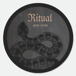 Pegatina Redonda Serpiente serpenteante de Halloween para adultos