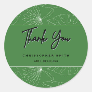 Pegatina Redonda Servicio de desactivación automática tropical