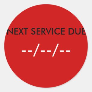 PEGATINA REDONDA SERVICIO SIGUIENTE DEBIDO, --/--/--