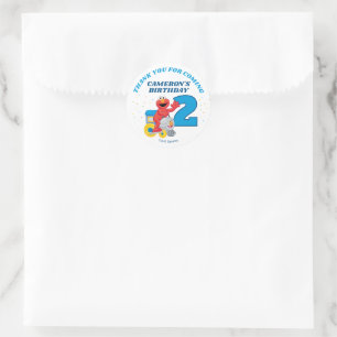 Pegatina Redonda Sesame Street Elmo Chugga Chugga Dos Dos