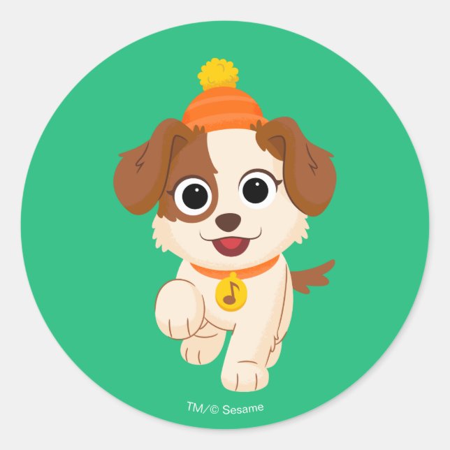 Pegatina Redonda Sesame Street | Tango de invierno (Anverso)