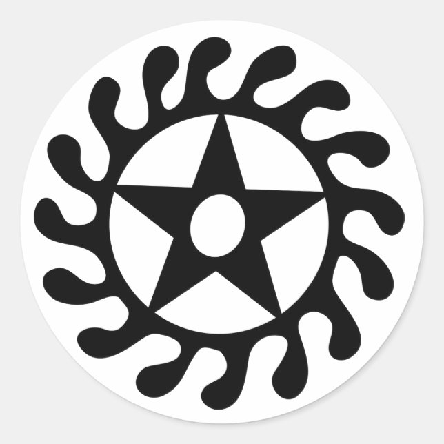Pegatina Redonda Sese Wo Soban | Símbolo de cambios y transiciones  (Anverso)
