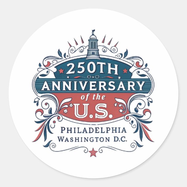 PEGATINA REDONDA SESTERCENTENNIAL (Anverso)