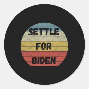 Pegatina Redonda Setecientos Por Biden - Cualquiera Menos Trump Bid
