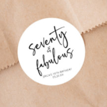 Setenta y fabulosa fiesta de cumpleaños número 70