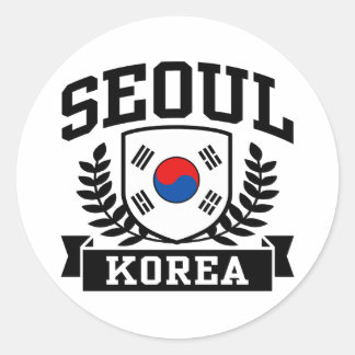 Pegatina Redonda Seúl Corea