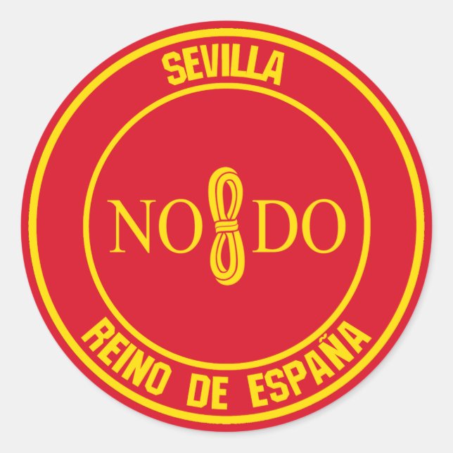Pegatina Redonda Sevilla Round Emblem (Anverso)