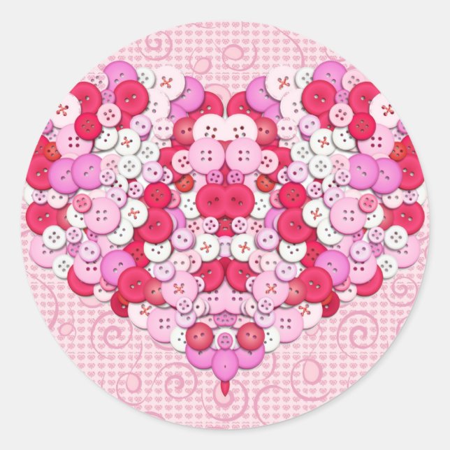 Pegatina Redonda Sew In Love Pegatinas (Anverso)