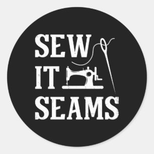 Pegatina Redonda Sew It Setens Scoser Puntas Quilter