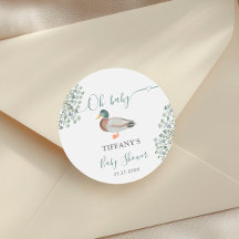 Sexo de pato Verde Neutral Favor de Baby Shower